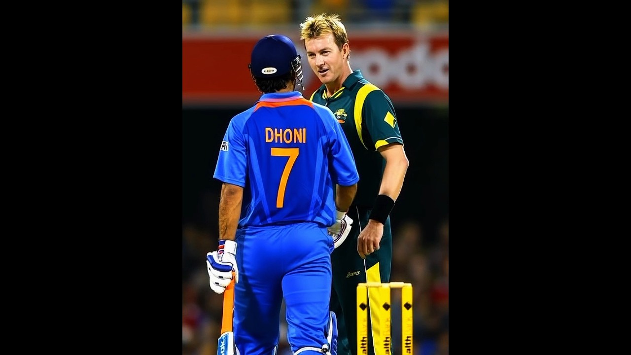 Dhoni vs Brett Lee – Funny Stump Fight! 🏏