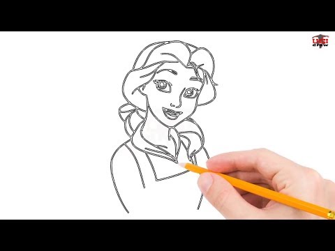 How to Draw Belle Step by Step Easy for Beginners - Simple Belle Drawing Tutorial