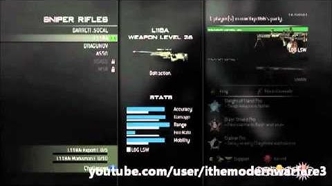Modern Warfare 3 All Sniper Rifles Create a Class