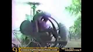Helicopter Takeoff Fail Crash a Learner Chopper Pilot Loses Control after Taking Off from Airfield