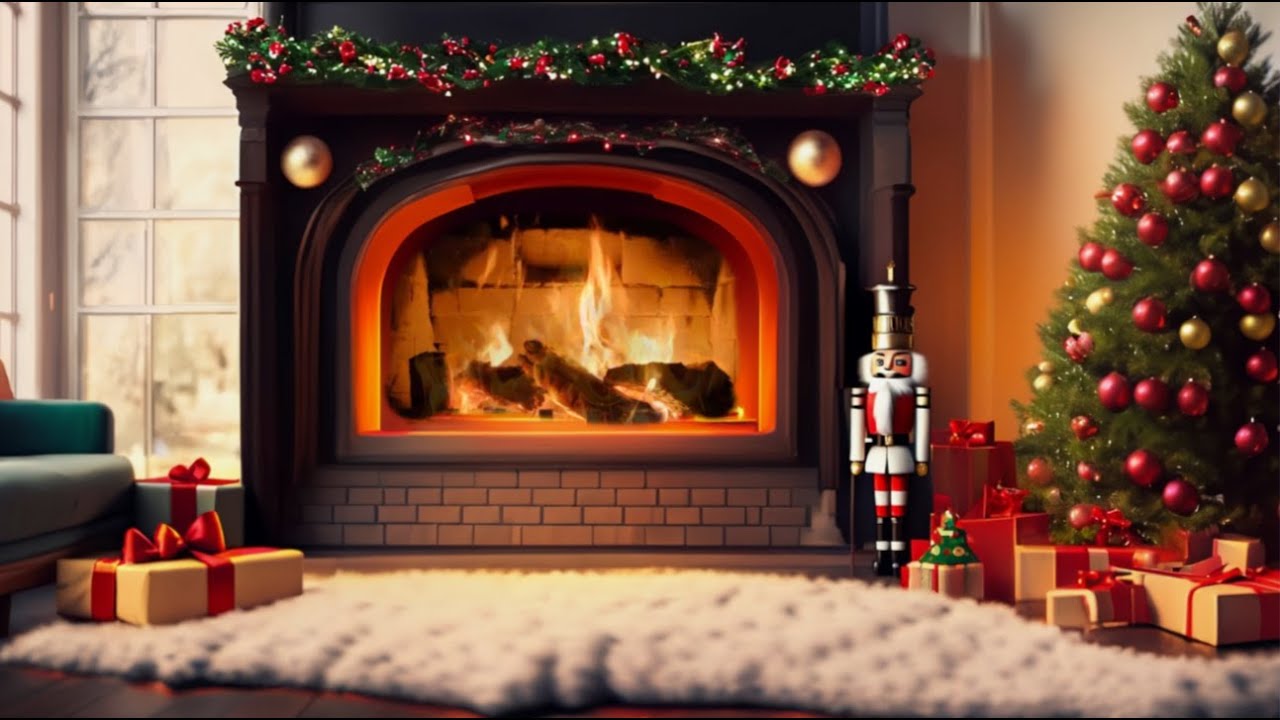 Cozy Christmas Fireplace 4h Relaxing Holiday Jazz Christmas Music & Crackling Fire YouTube