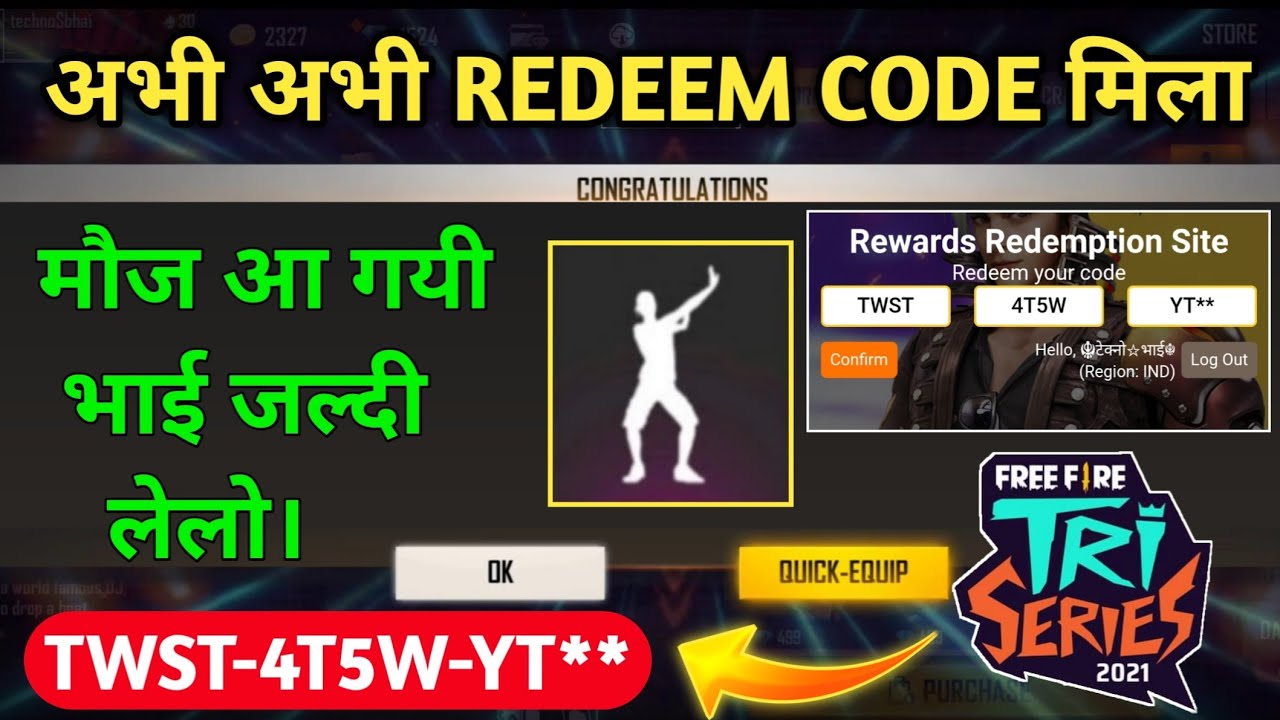 #freefireredeemcodetoday