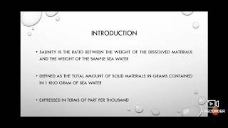 OCEAN SALINITY