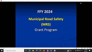 FFY24 Municipal Road Safety Technical Assistance Webinar (6.8.23)