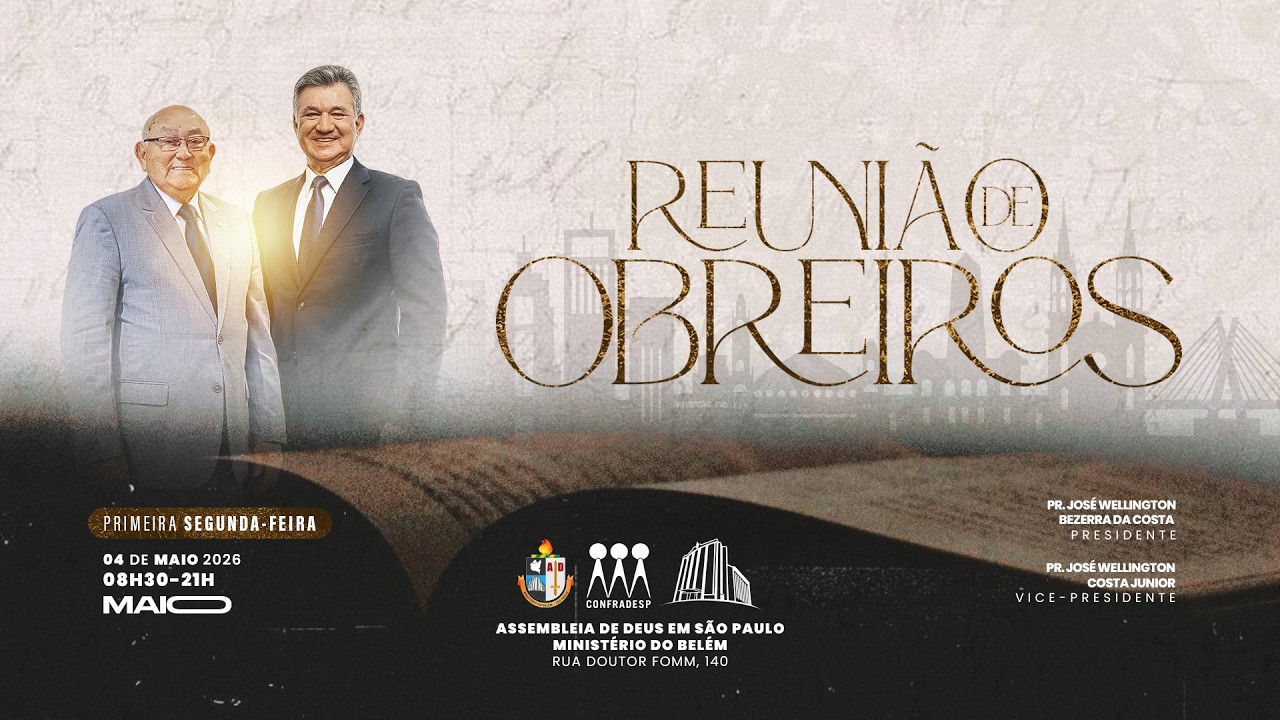 REUNIÃO DE OBREIROS | 04/05/2026 | NOITE | TV AD BELÉM