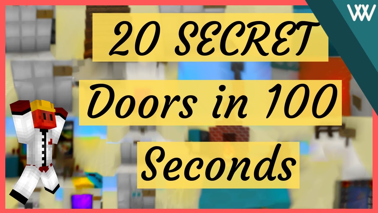 Minecraft 20 SECRET Doors in 100 Seconds