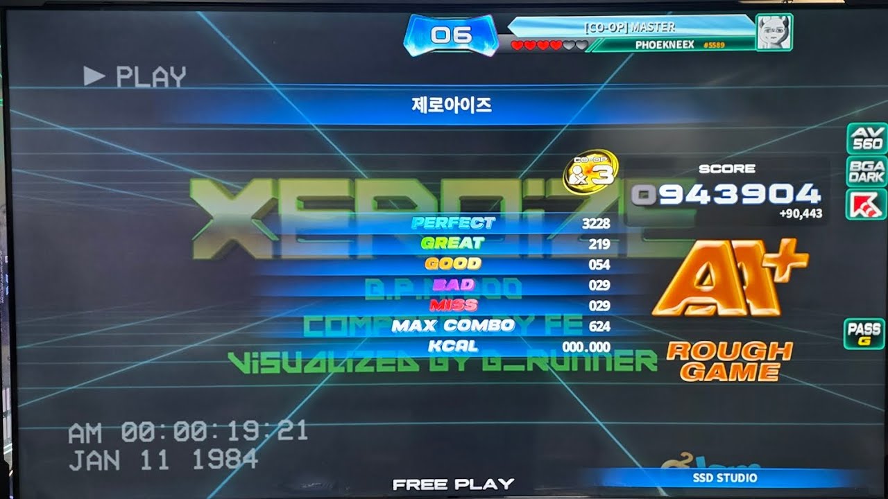 [PIU PHOENIX] 제로아이즈 CO-OP 943.9k RG