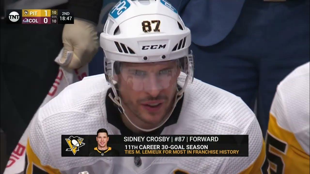 Sidney Crosby notches his 18th point per game season YouTube
