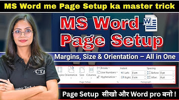 Page Setup in MS Word | How to change page Margins (Normal, Narrow, Custom) | Computer Tech Academy