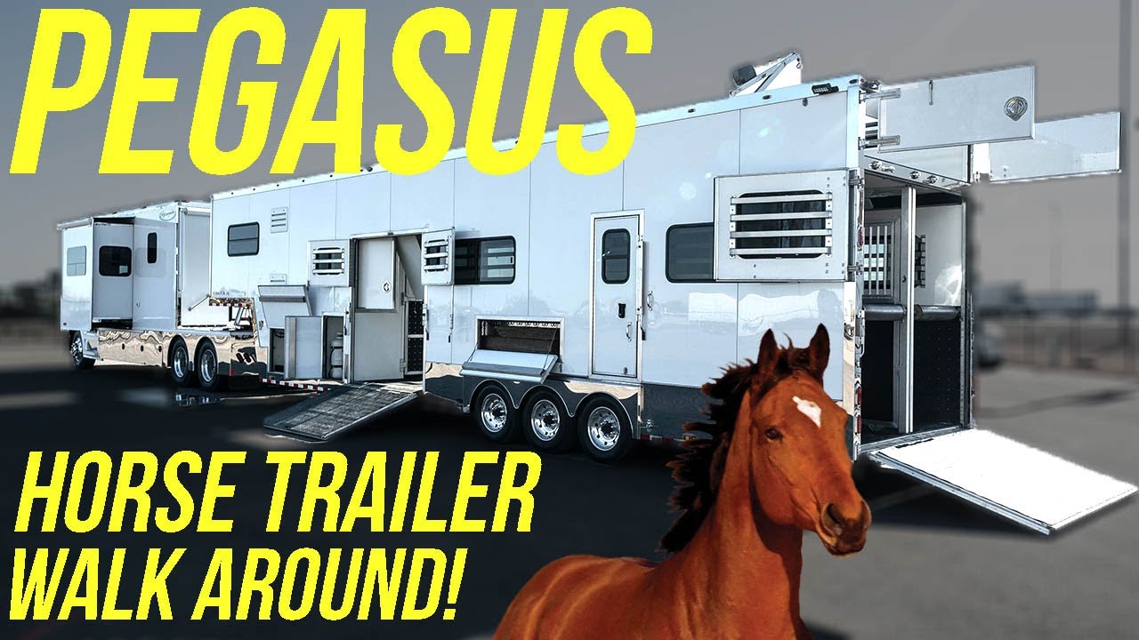 WALK AROUND THE ULTIMATE HORSE TRAILER. 2018 PEGASUS 43LQ CUSTOM. For