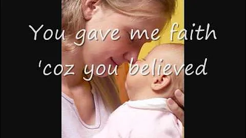Because You Loved Me, Celine Dion (with Lyrics) - Dedication to Mothers