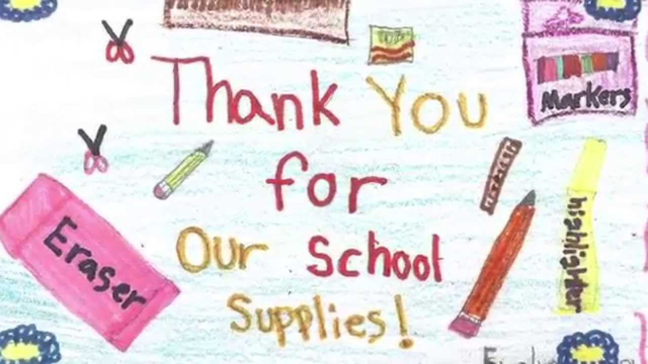 Image result for thank you for the school supplies