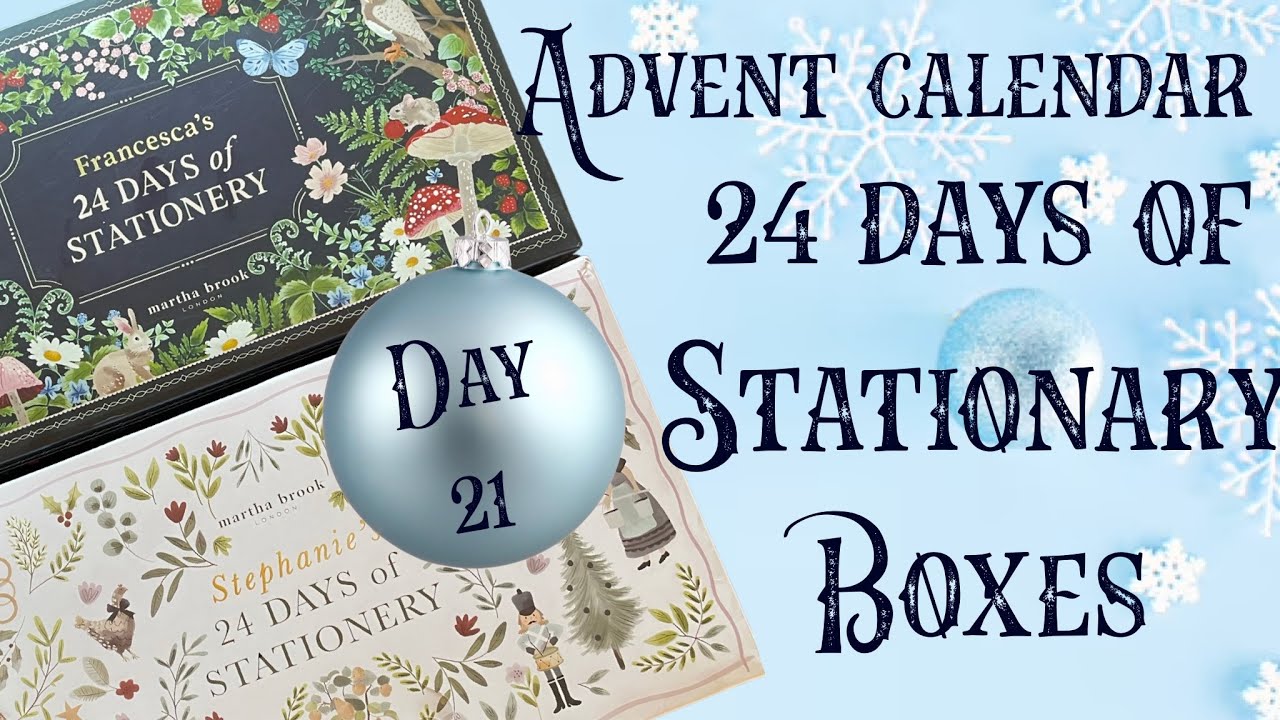 Unboxing 24 Days of Stationary Boxes Advent Calendar Holiday Countdown Daily Reveal ~ Day 21