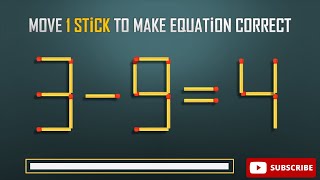 🔴Move 1 Stick To Make Equation Correct-21