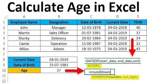 How to make Age calculator in excel in hindi  using datedif formula simple method