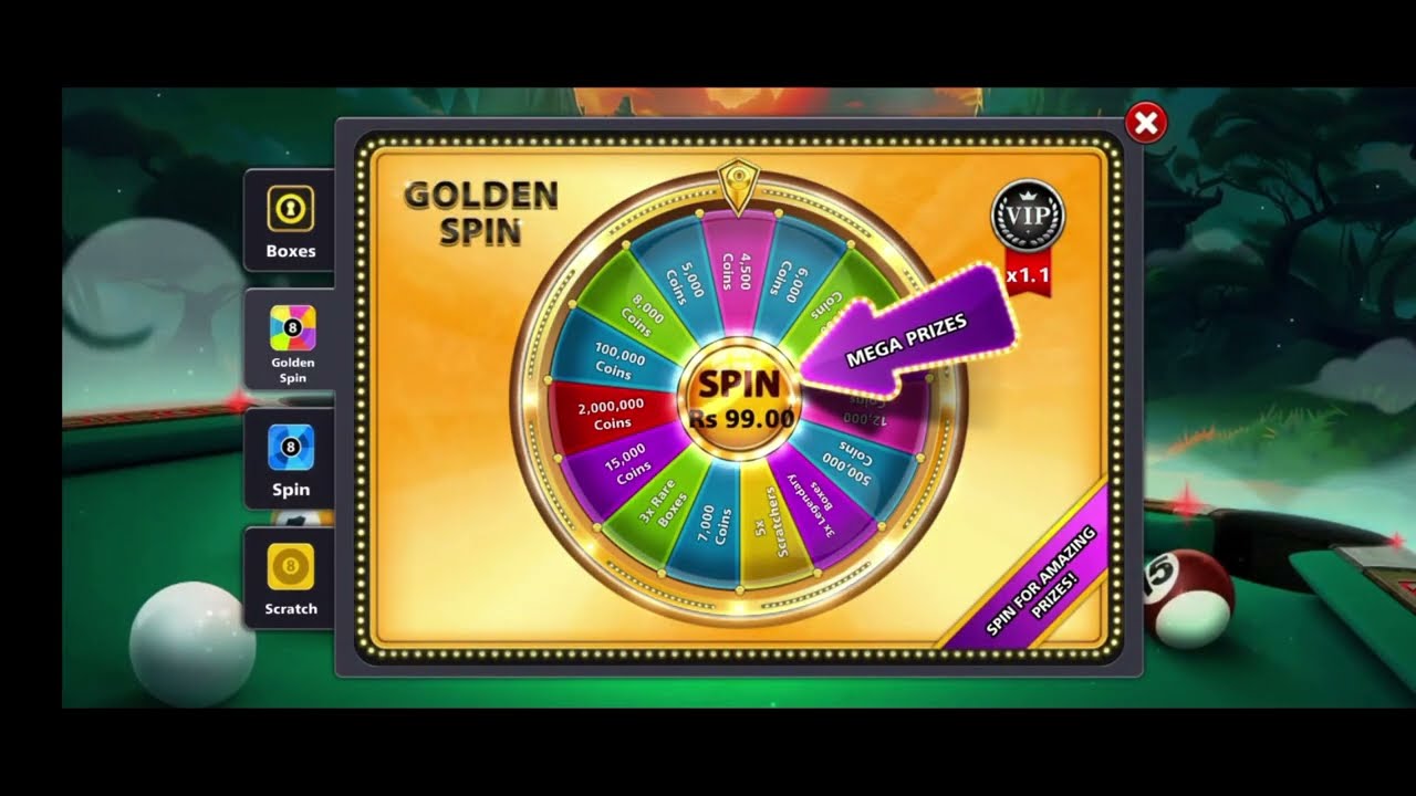 8 ball pool spin win 165