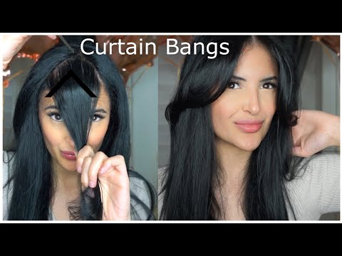 How to Cut and Style Curtain Bangs TIKTOK   🤯 ♥️