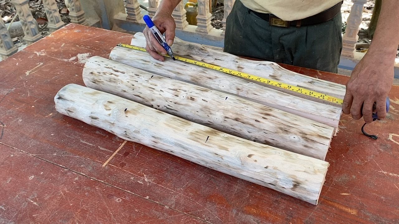 The Secret of The Old Carpenter: The Magical Transformation From Discarded Logs Into A Unique Table