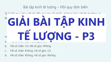 10. Giải bài tập kinh tế lượng | Hồi quy tuyến tính (P3): Kiểm định giả thuyết và khoảng tin cậy