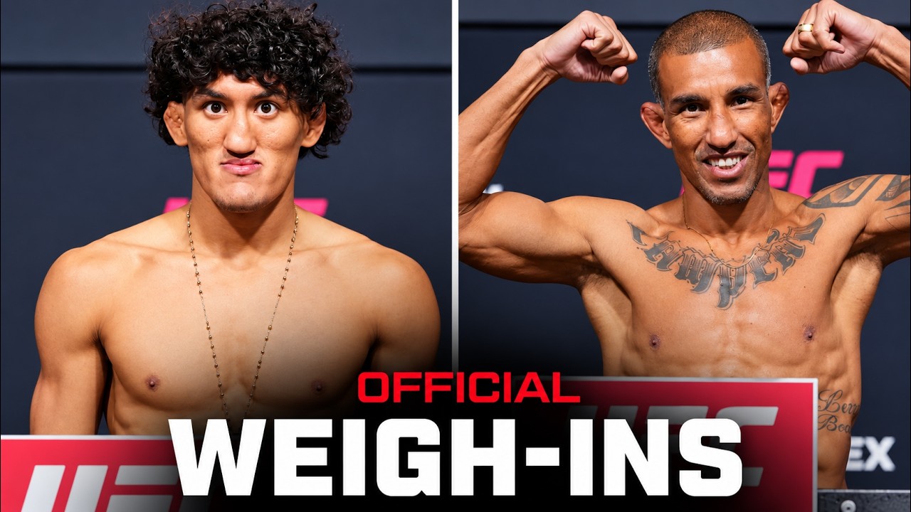 Rosas Jr. vs Barcelos Weigh-Ins | UFC Vegas 121 Rosas Jr. vs Barcelos Weigh-Ins | UFC Vegas 121
