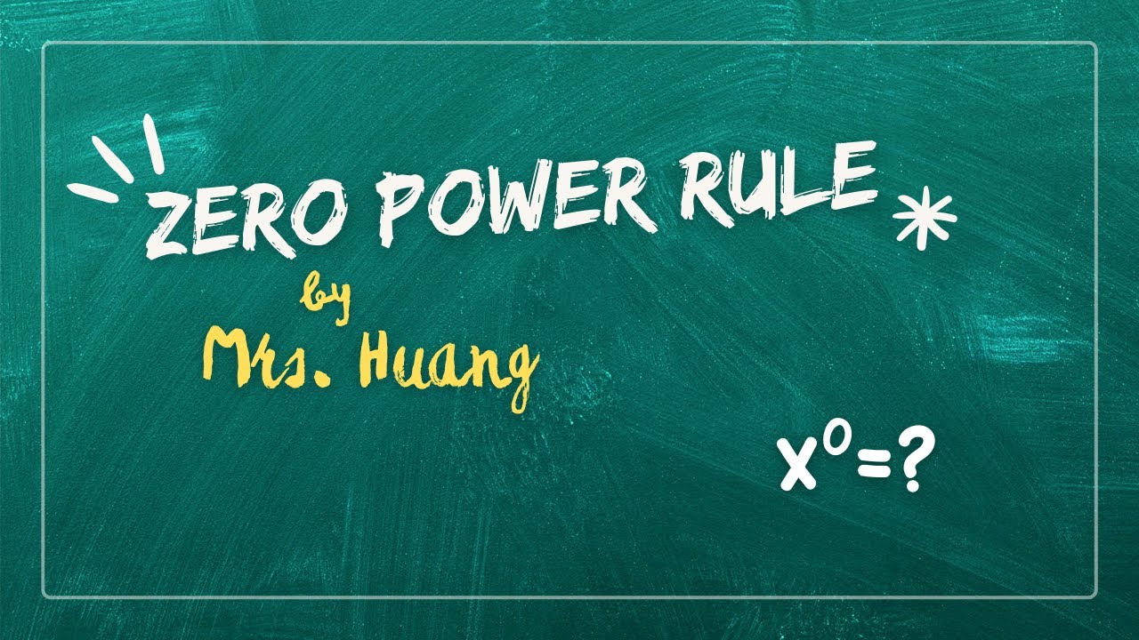 Algebra 1 | Zero Power Rule for Exponents