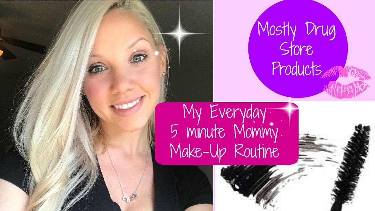 GET READY WITH ME// 5 minute everyday mommy make up routine - YouTube