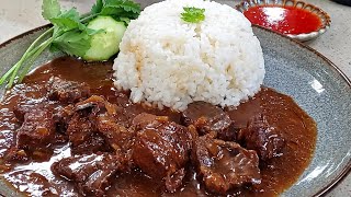 Pot roast beef with gravy Islamic style ข้าวเนื้ออบแบบอิสลาม Yummy and tasty