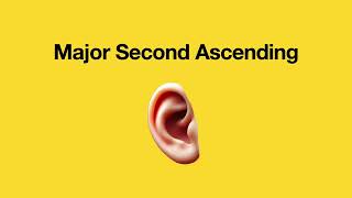 Ear training | Major Second Interval Ascending (1 hour)