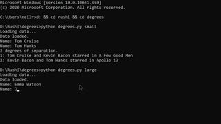CS50 AI - Project 0(a) - Degrees