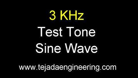 3KHz Test Tone Sine Wave - One Hour