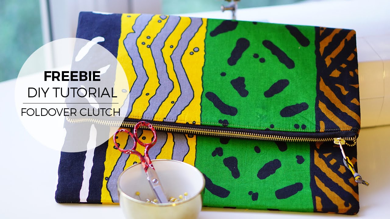 Heidi Fold Over Clutch Bag FREE sewing pattern and video - Sew Modern Bags