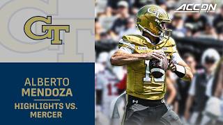 GT QB Alberto Mendoza Highlights vs Mercer