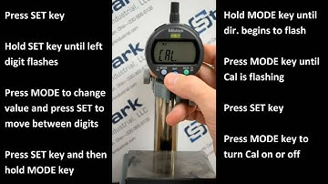 Mitutoyo Indicator Setting: Calculated Value Mode