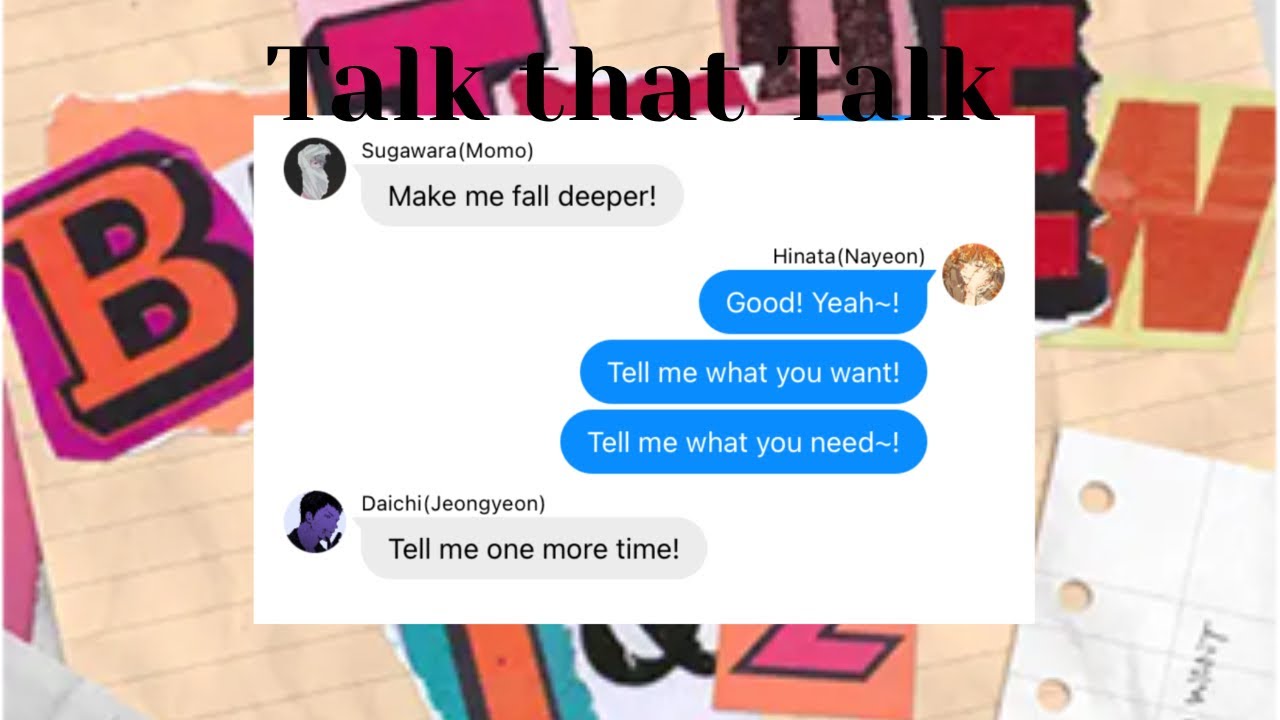 [Haikyuu Texts] Talk That Talk - TWICE || Karasuno as TWICE ||