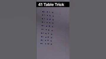 41 Table Trick #shortsfeed #ytshorts #tricks #table #multiplication #newshorts