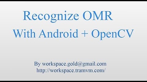 Android Opencv OMR - Optical mark recognition test surveys