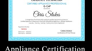 Appliance Repair Certification and Certificate | Do You Need take a Test to Be Certified?