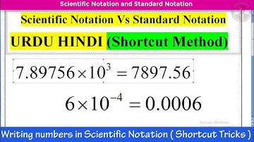 How to Write Numbers in Scientific Notation and Standard Notation Urdu Hindi - Scientific Notation