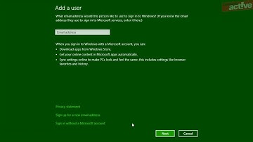 Windows 8: Adding a new user