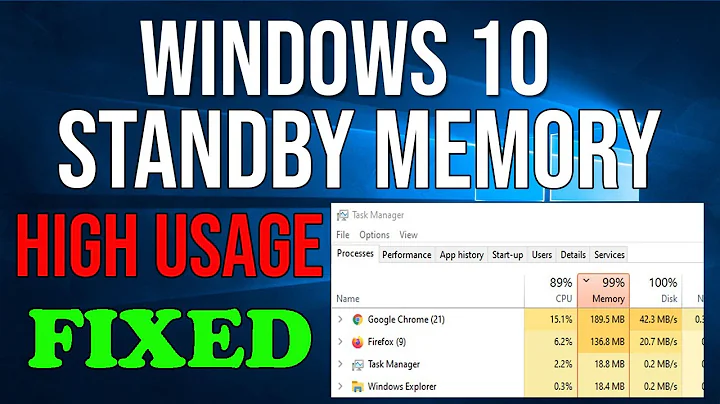 Windows 10 Standby Memory and Gaming Memory 100% FIX