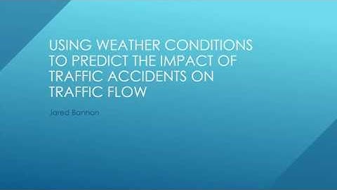 Predicting Traffic Congestion Using Weather Conditions