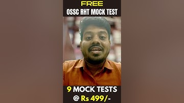 OSSC RHT Main Exam | Preparation | Attempt Free Mock Test #shorts #bidyasagarclasses