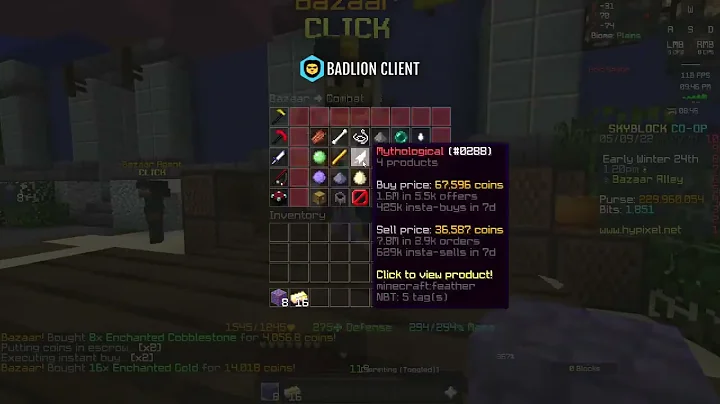 BEST HYPIXEL SKYBLOCK MONEY MAKING METHOD | BAZAAR FLIPPING Macro Mod | 85m each hour | august 2025