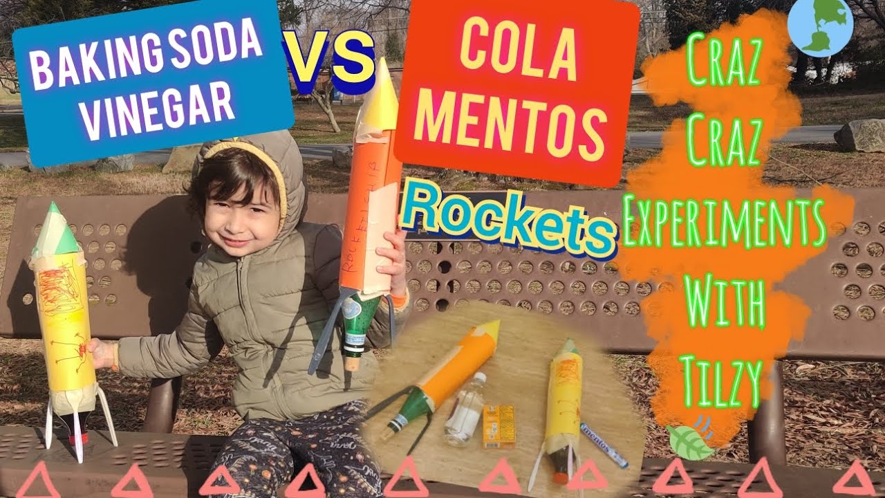 Experiment 12 Rockets with Baking Soda & Vinegar vs. Cola & Mentos