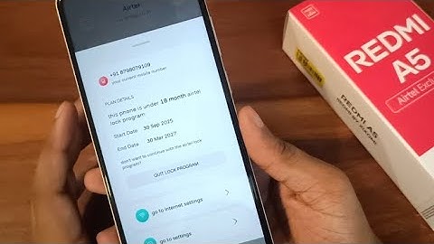 this phone unlock 18 month airtel lock program Redmi A5 | how to unlock airtel exclusive phone