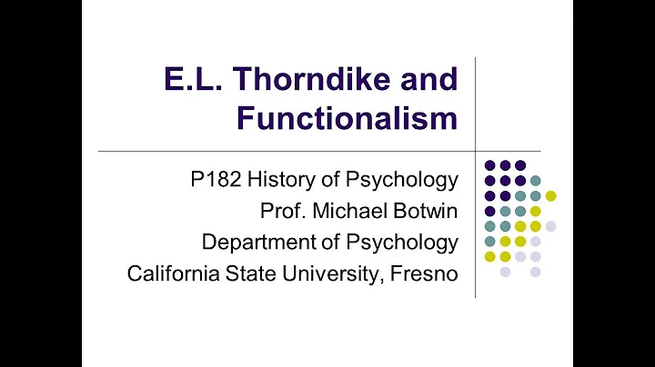 P182 Functionalism    Thorndike