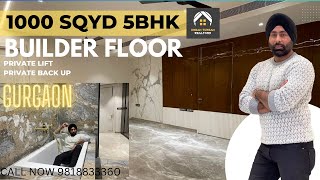 5 bhk Luxury Builder floor in Gurgaon | 1000 Sqyds | urban turban realtors | Gurugram | real estate