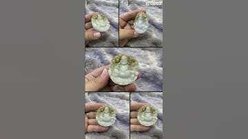 Mặt dây cẩm thạch thiên nhiên điêu khắc di lạc