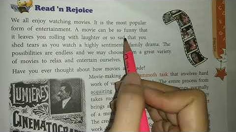 Class 5 English Reader Chapter 3 Lecture 1 Movie making explanation