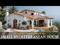 Simplicity of small mediterranean house  interior  exterior tour